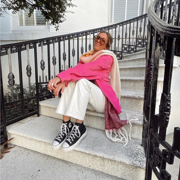 ❌SOLD❌ Gold Hinge | Magenta Boyfriend Shacket - Picture 4 of 8